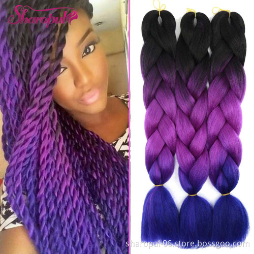 Synthetic hair braiding 3packs/lot 24inch 100gram